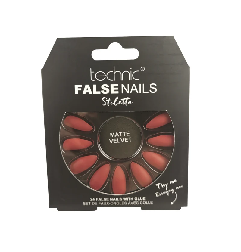 Technic | Faux ongles - Red Matte Velvet
