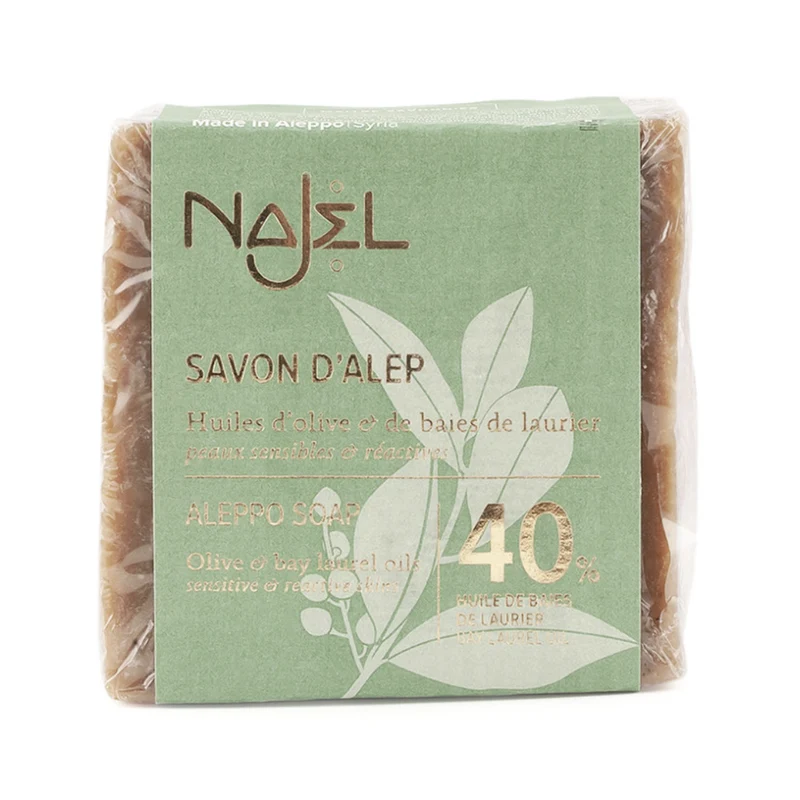 Najel • Savon d'Alep 40% HBL (Huile de Baies de Laurier)