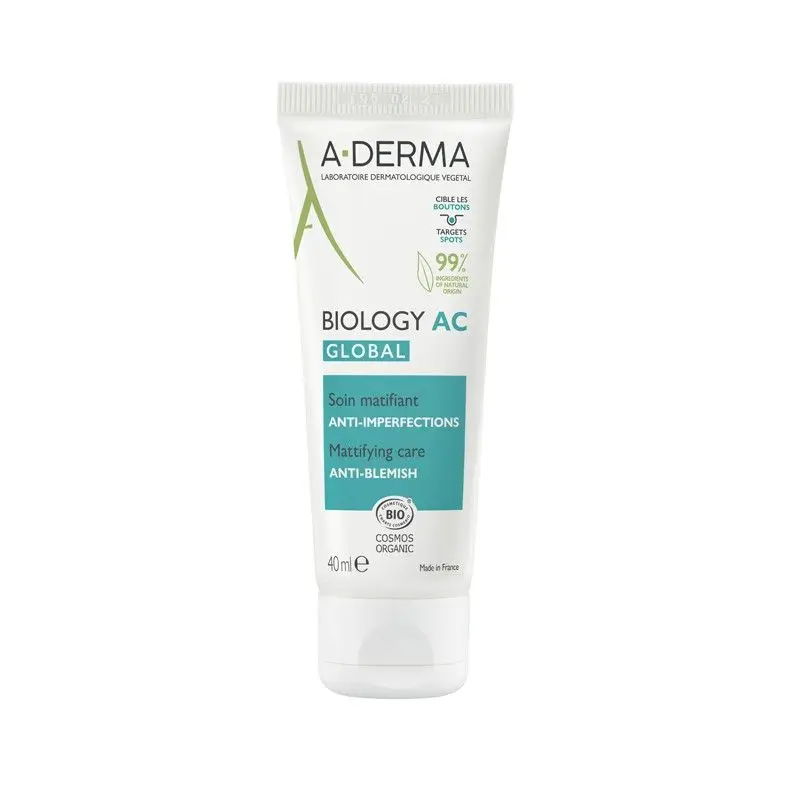 A-Derma BIOLOGIE AC GLOBAL Soin matifiant anti-imperfection 40 ml