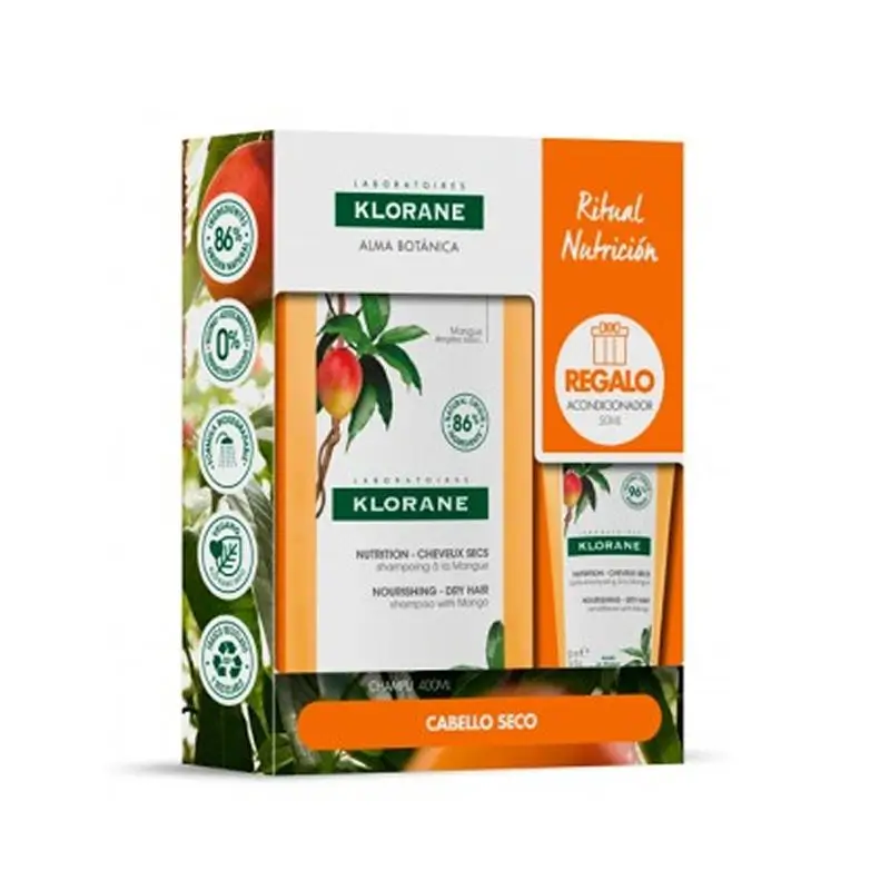 Klorane Pack Shampooing Mangue 400Ml + Après-Shampooing 50Ml