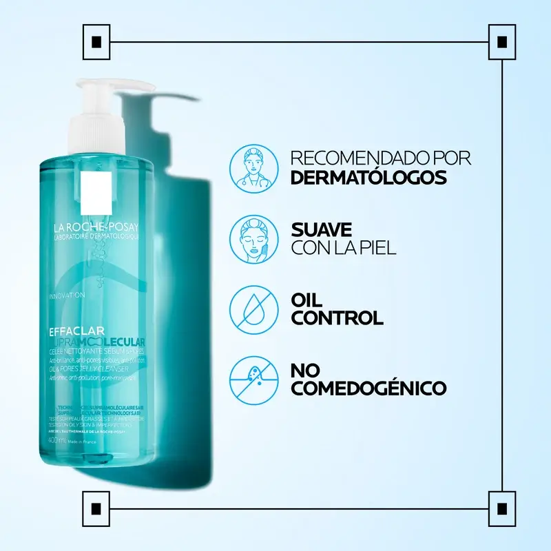 Gel nettoyant Effaclar Supramolecular de La Roche-Posay, 400 ml