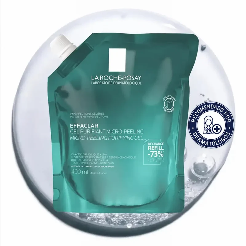 La Roche-Posay Effaclar Gel micro-exfoliant, recharge écologique, 400 ml