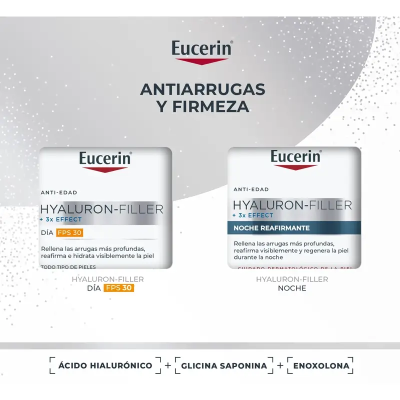 Eucerin Pack Anti-Age Hyaluron-Filler Crème de Jour Fps 30 50Ml + Crème de Nuit 50Ml
