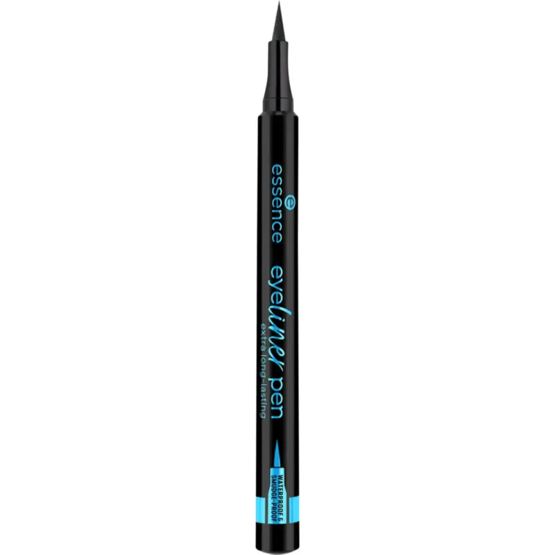 Essence Eyeliner en stylo longue tenue, waterproof et anti-bavures 01, 1,2 ml