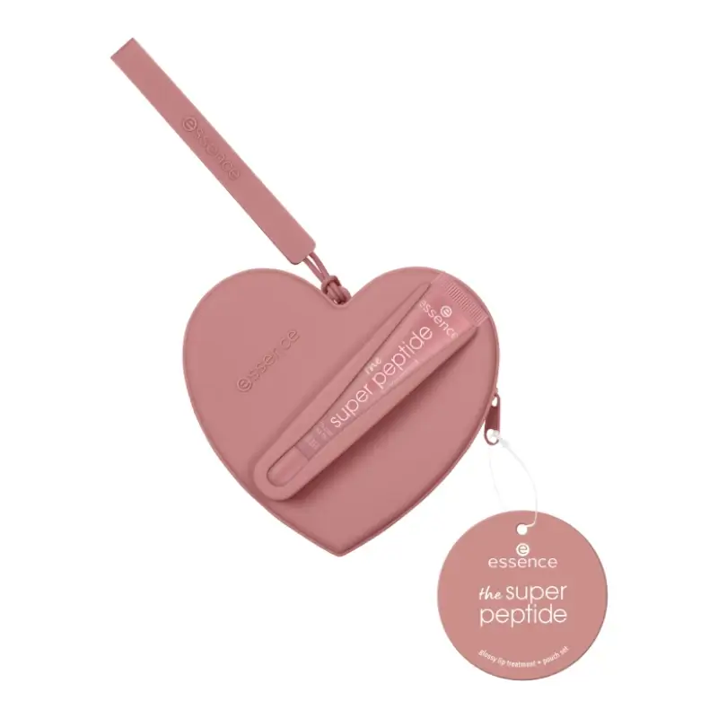Essence - Soin pour les lèvres « The Super Peptide Glossy » + pochette, coffret 01