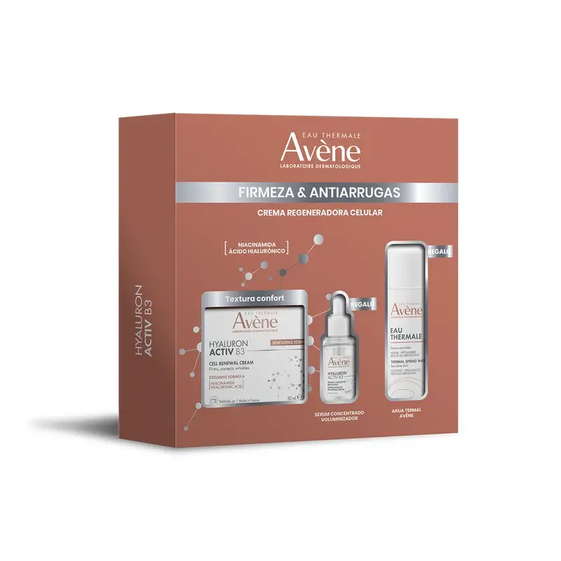 Coffret Avène Hyaluron Activ B3 : Crème régénérante 50 ml + Cadeau : Sérum 10 ml et Eau thermale 50 ml