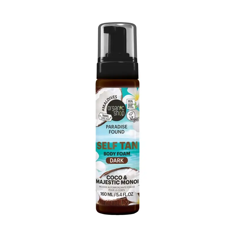 Mousse autobronzante Organic Shop, teinte foncée, 160 ml