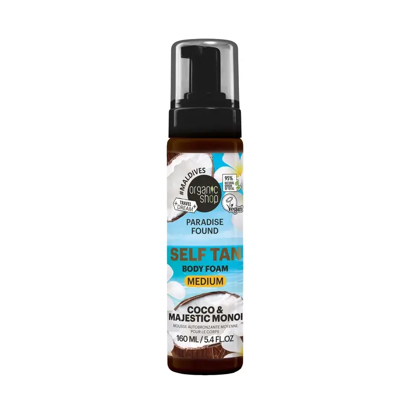 Organic Shop, mousse autobronzante teinte moyenne, 160 ml
