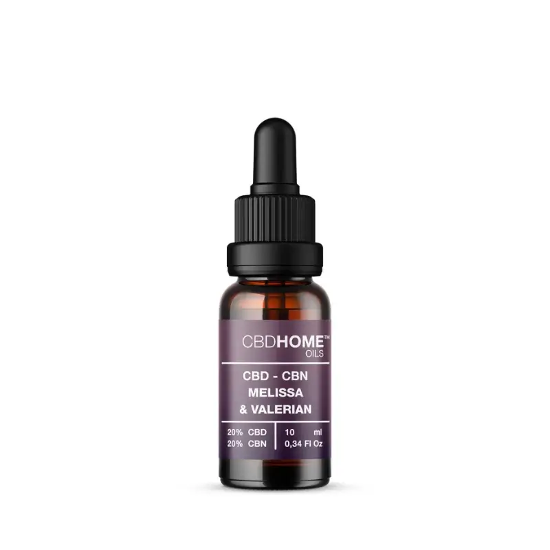 CBD HOME Huile de CBD + CBC + mélisse + valériane, 10 ml