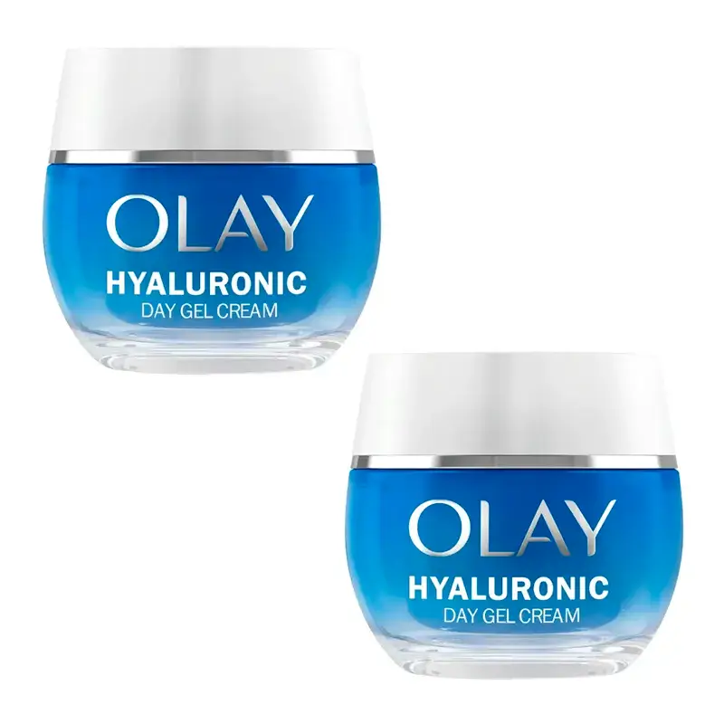 Crème de jour hyaluronique de Olay, paquet de 2 x 50 ml