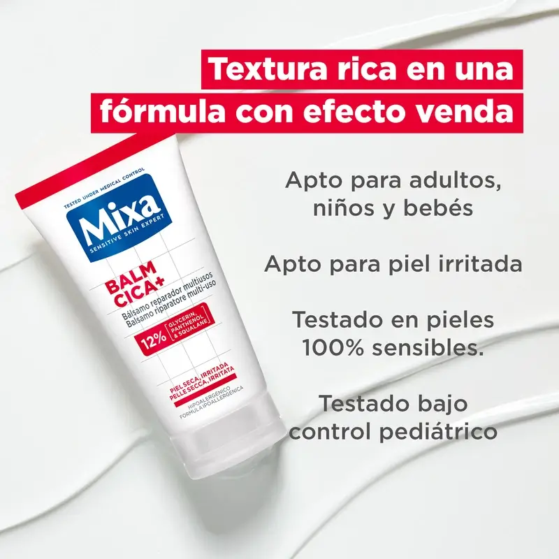 Mixa Balm Cica+, Baume réparateur multi-usages, 50 ml