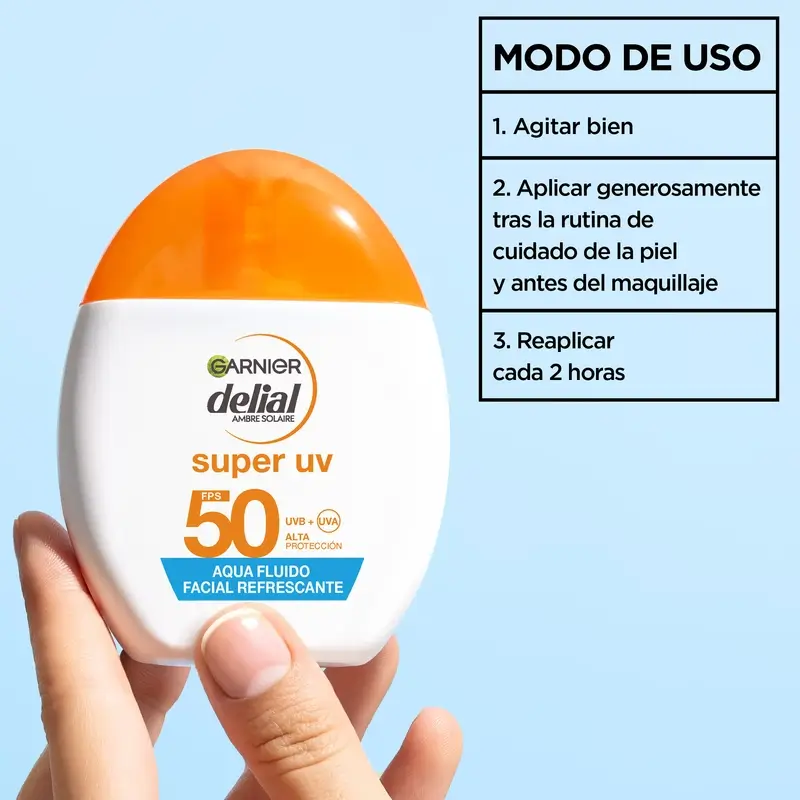 Garnier Delial Delial Water Refreshing Face Fluid Spf 50 Invisible, 40 ml