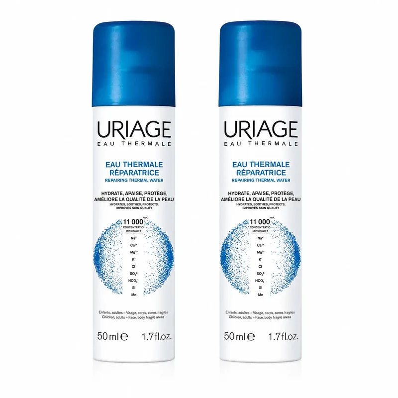 Uriage Eau Thermale Réparatrice 50 ml, lot de 2