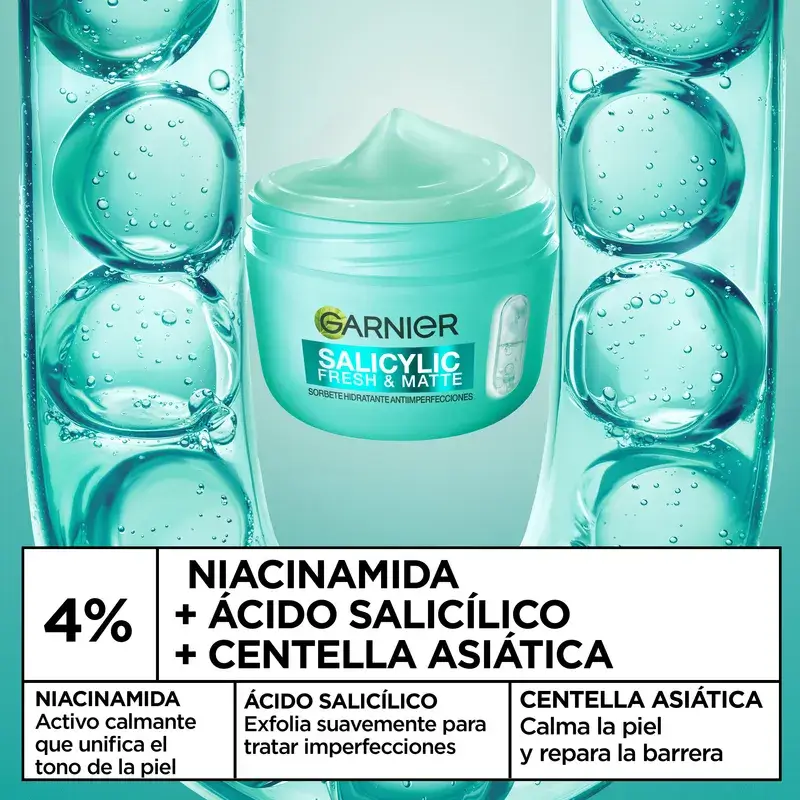 Garnier Pure Active Salicylic Fresh & Matte Moisturising Anti-Imperfection Sorbet, 85 ml