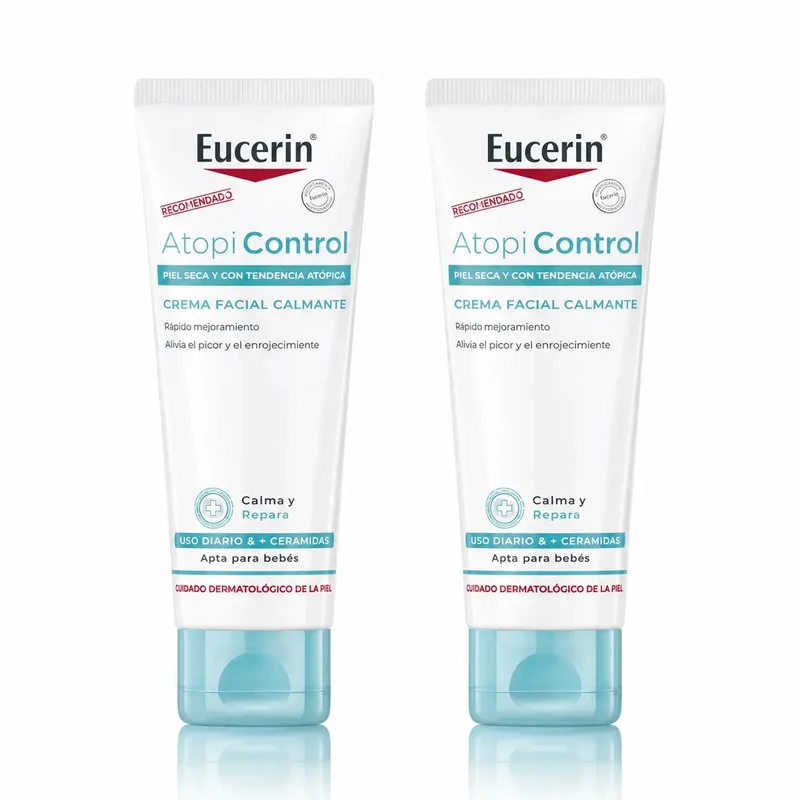Eucerin Atopicontrol Crème Visage, 50ml, pack 2