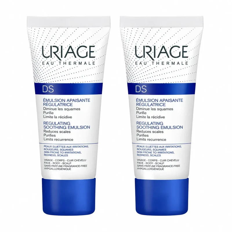 Uriage DS Émulsion apaisante 40 ml sans parfum, lot de 2