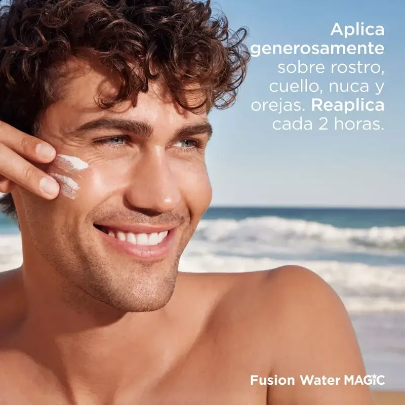 Isdin Fusion Water Magic Solar et Facial SPF 50+, 2 x 50 ml