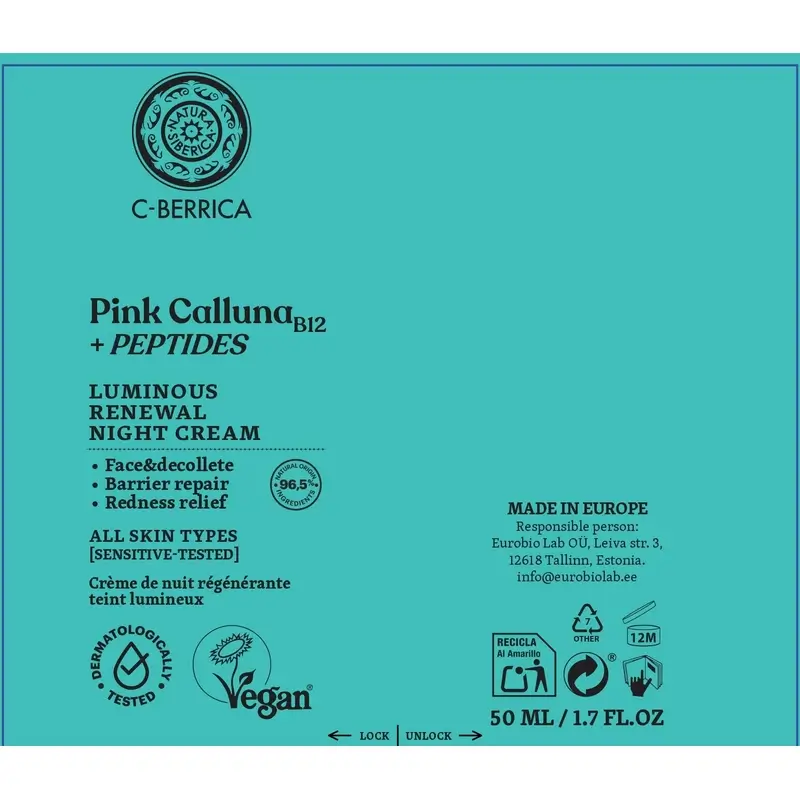 Natura Siberica Crème de nuit rénovatrice et illuminatrice, 50 ml