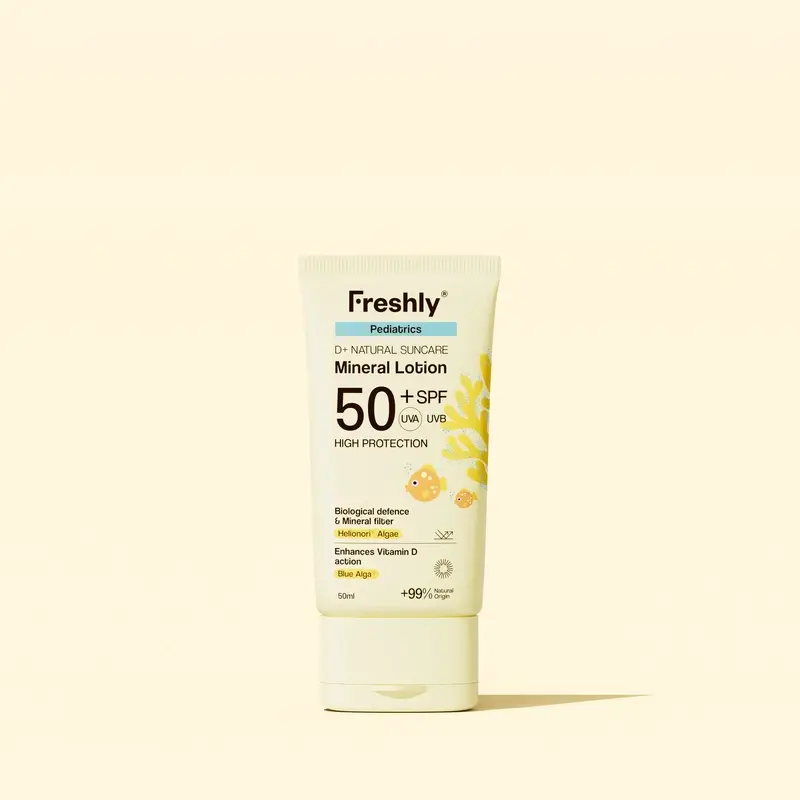 Freshly Pediatrics D+ Natural Suncare Mineral Lotion Spf50 50 Ml, 50 ml