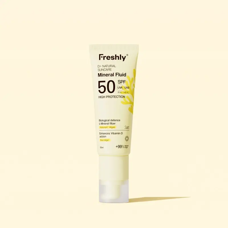 Freshly D+ Natural Suncare Mineral Fluid Spf50, 50 ml