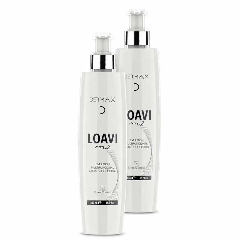 Dermax Loavi M2 Émulsion pour le visage et le corps, lot de 2 x 500 ml