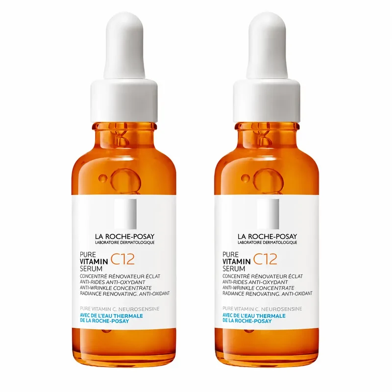 La Roche Posay Pure Vitamine C12 Sérum antioxydant et anti-rides, Pack 2 x 30 ml