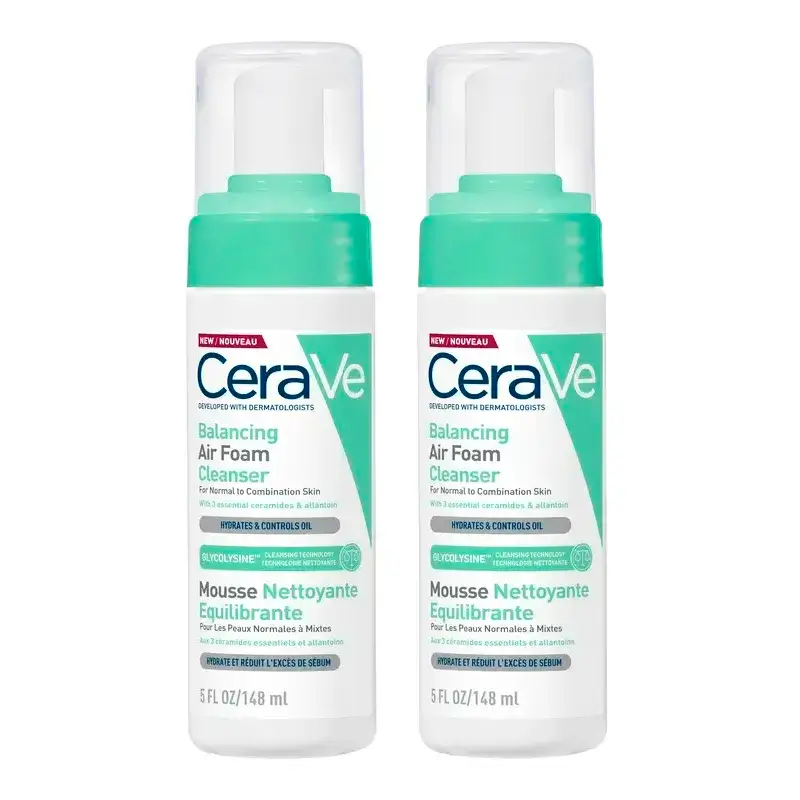 CeraVe Air Foam Rebalancing Cleanser, Pack 2 x 148 ml