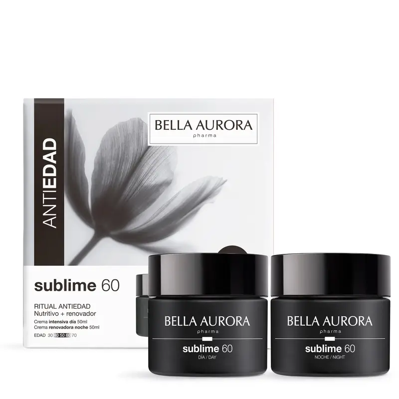 Bella Aurora Sublime 60 Pack - Rituel anti-âge, nourrissant et régénérant, 50 + 50 ml