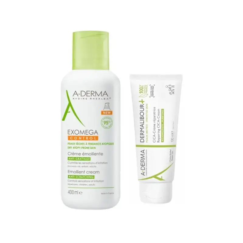 A-Derma Crème Exomega 400Ml + Dermalibour 100Ml