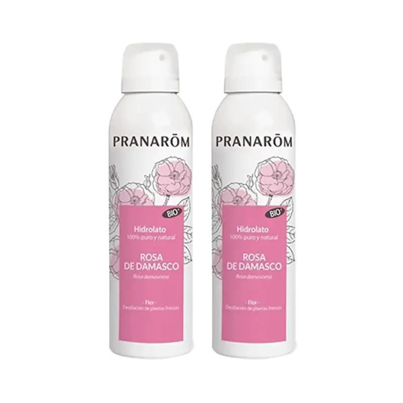 Pranarôm Hydrolats de Rose de Damas Bio, 2X150 Ml