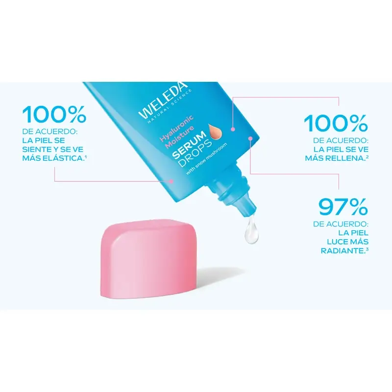 Weleda Sérum Hydratant Booster Gouttes à l'Acide Hyaluronique, 30 ml