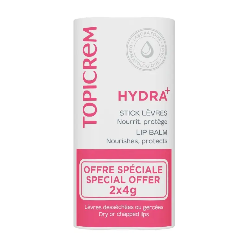 Pack Topicrem Baume à lèvres Topicrem Duo H+, 2x4 gr
