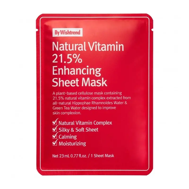 By Wishtrend Natural Vitamin 21.5% Enhancing Sheet Mask , 23 ml