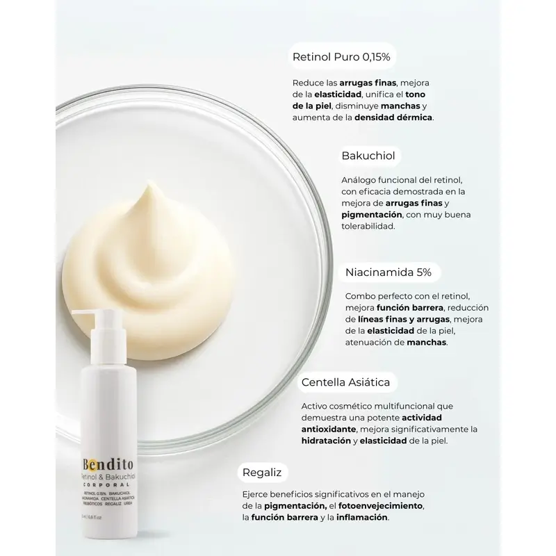 Bendito Retinol & Bakuchiol Body Cream, Pack 2 x 200 ml