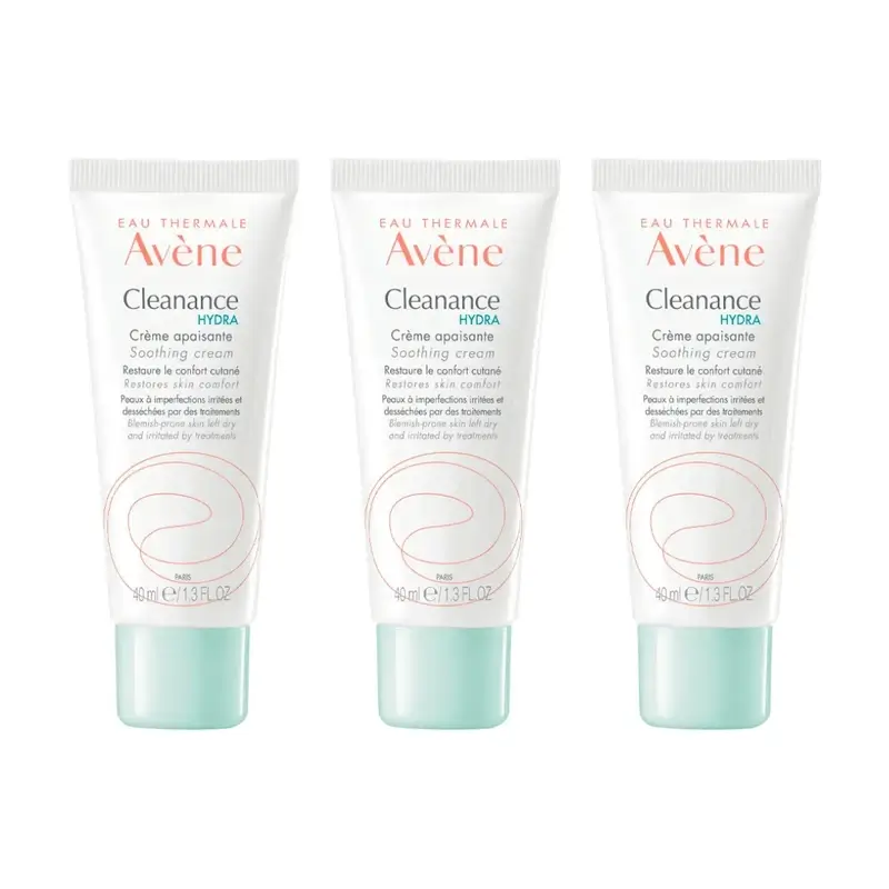 Avène Cleanance Crème Hydra, 3X40 Ml