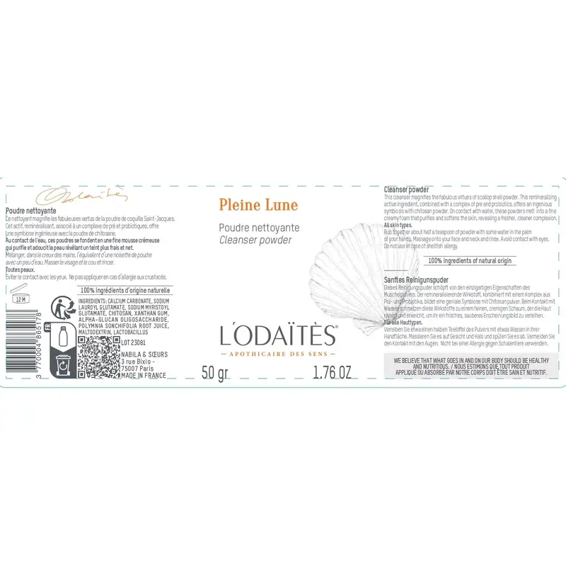 L'Odaïtès Facial Pleine Lune - Poudre nettoyante , 50 g