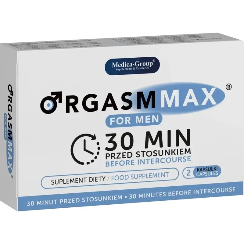 Medica Group Orgasm Max For Men Supplément alimentaire naturel pour améliorer la vitalité et la performance sexuelles masculines, 2 gélules