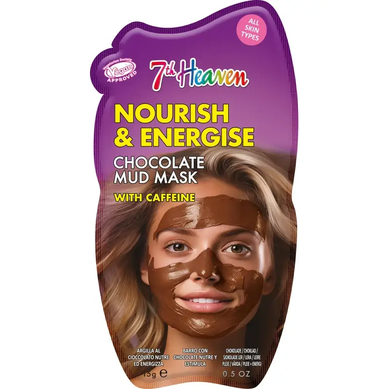 7 Heaven Chocolate Mud Mask with Caffeine Nourrit et stimule, 15 grammes