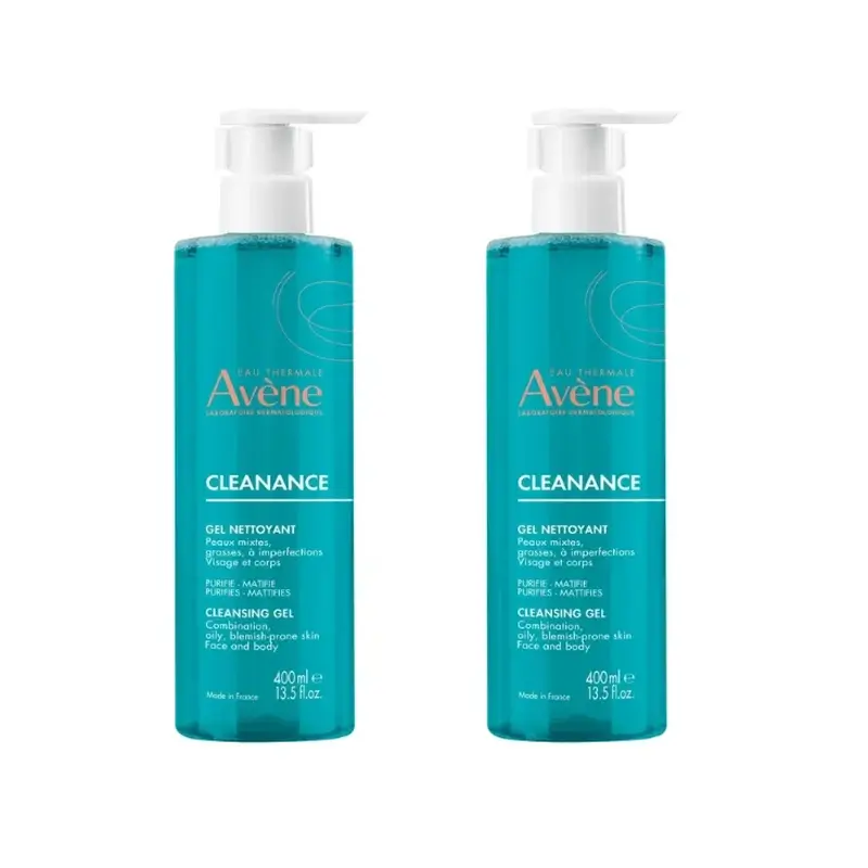 Avène Duplo Cleanance Gel Nettoyant , 2x400