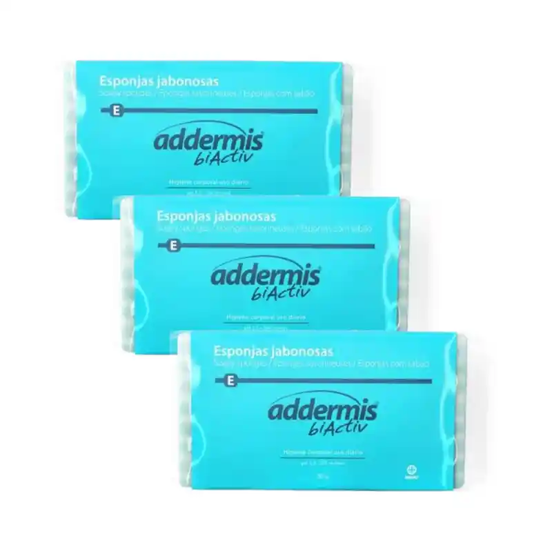 Addermis Biactiv éponge nettoyante quotidienne , 3X20 unités